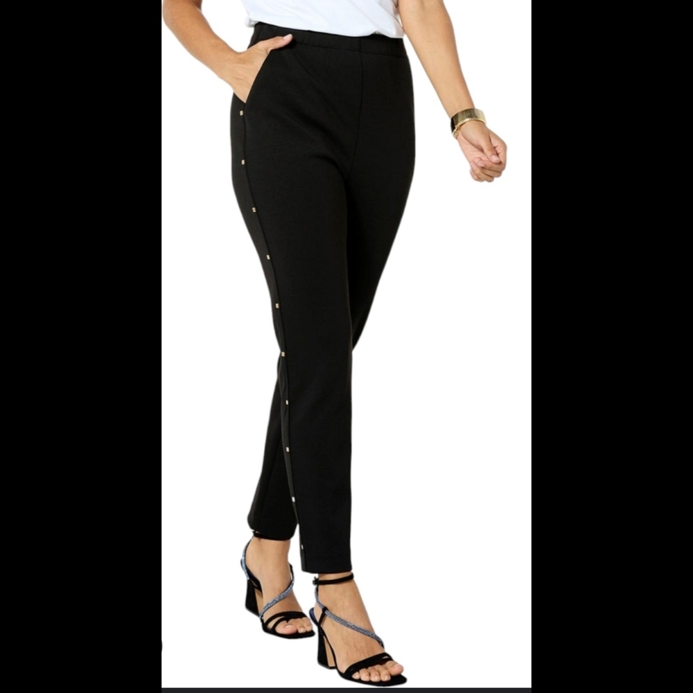 Black Studded Women's Pants